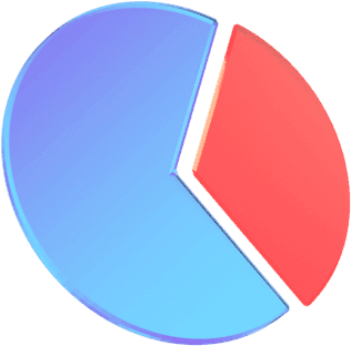 Piechart graph upayers brand gradient 