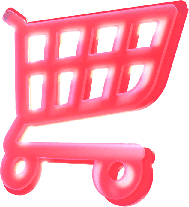 red shopping cart symbol